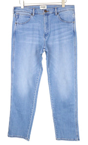 WRANGLER Frontier Men's Jeans W32/L32 Relax Straight Washed Blue Stretch Denim