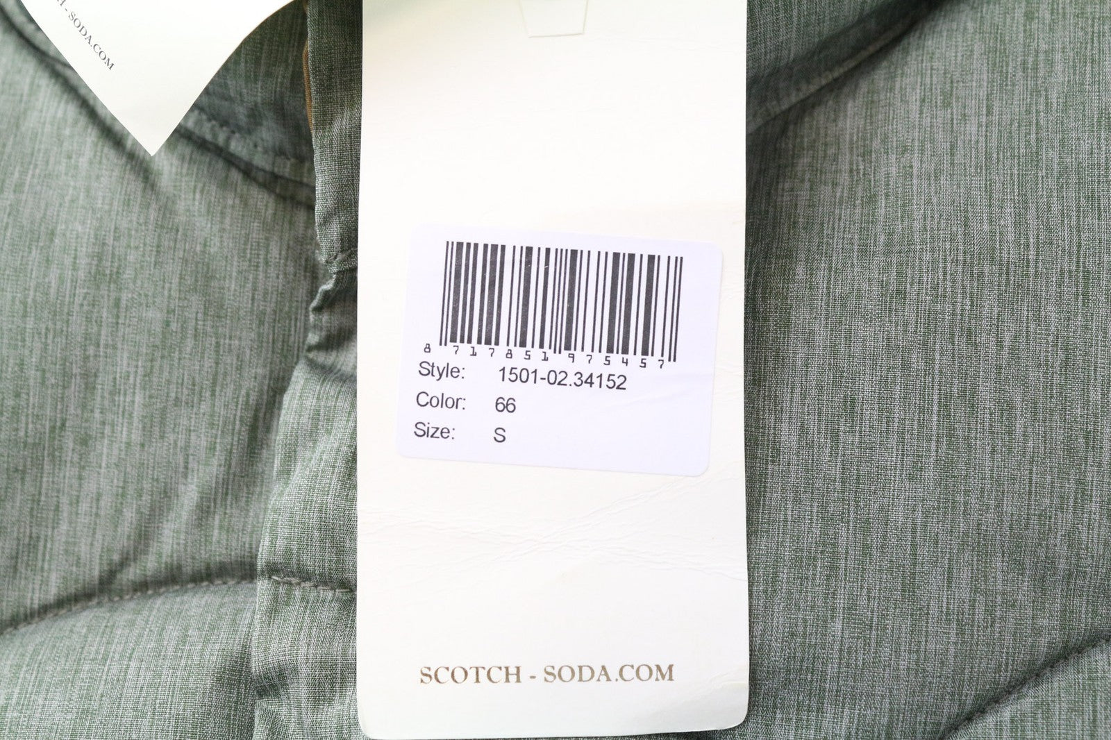 SCOTCH & SODA Ams Couture Men's Waistcoat S Green Padded Reversible Patterned