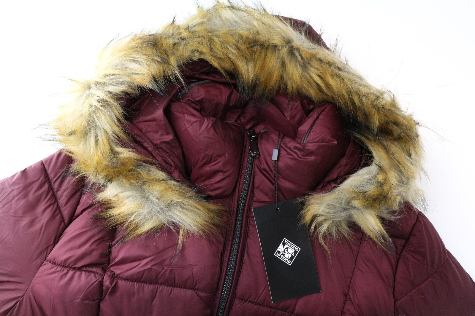 TUCANO URBANO Furbet Women's L Red Hooded Windproof Water-Repellent Moto Jacket