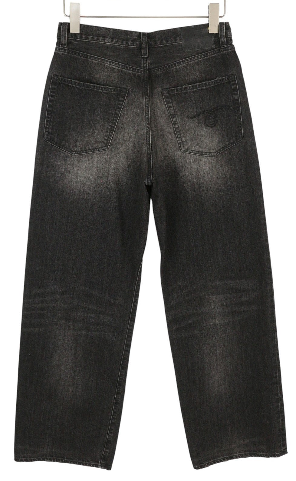 R13 D'Arcy Loose Women Jeans 27 Wilson Black Faded Relaxed Zip Denim RRP€700