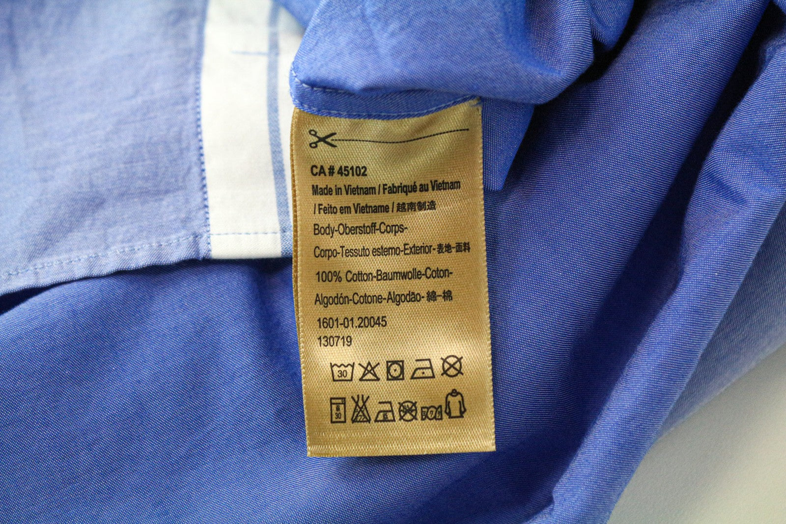 SCOTCH & SODA Ams Couture Men's Shirt XL Blue Cotton Slim Button-Up Smart Casual