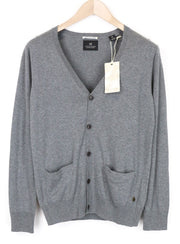 SCOTCH & SODA Ams Couture Men's Grey Sweatshirt S Cotton Long Sleeve Cardigan