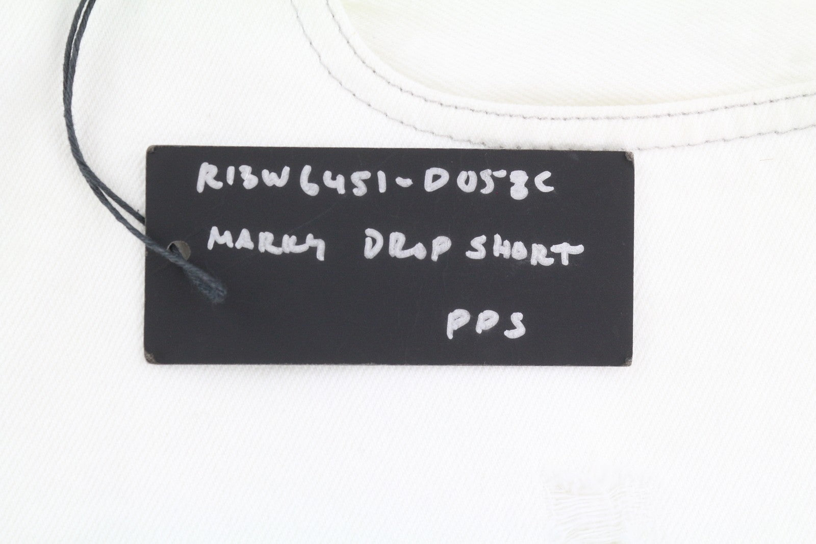 R13 Marky Drop Women Shorts 27 Nico White Distress Ripped Button Fly Light Denim