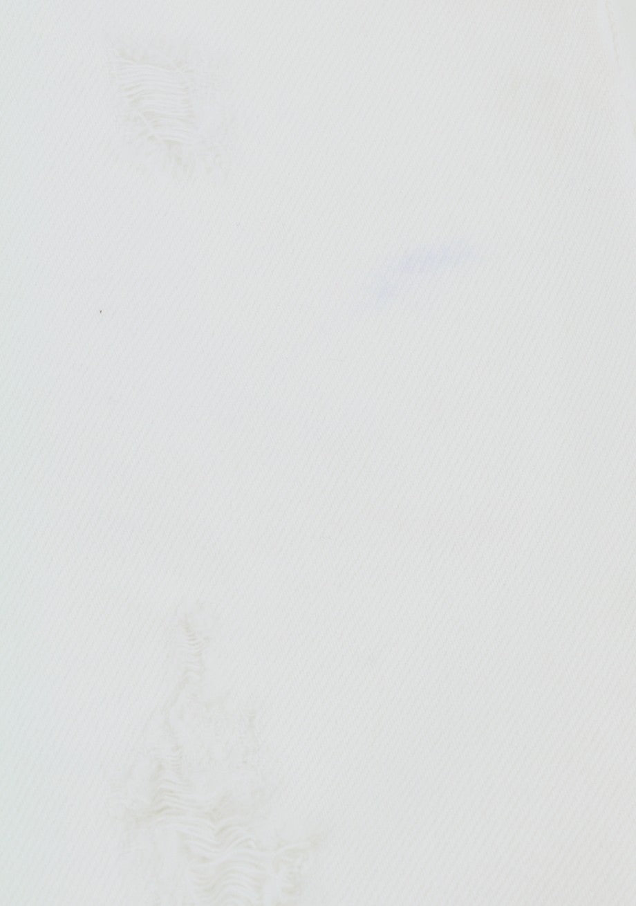 R13 Marky Drop Women Shorts 27 Nico White Distress Ripped Button Fly Light Denim