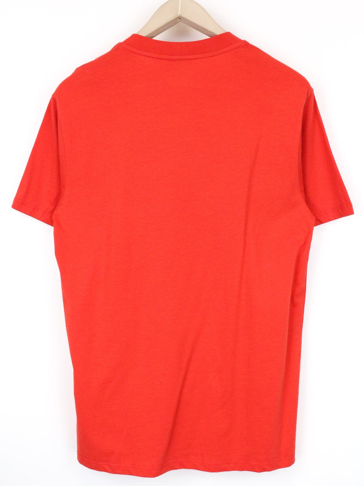 SANDRO Men's T-Shirt M Red Cotton Logo Print Short Sleeve Pullover Casual Tee