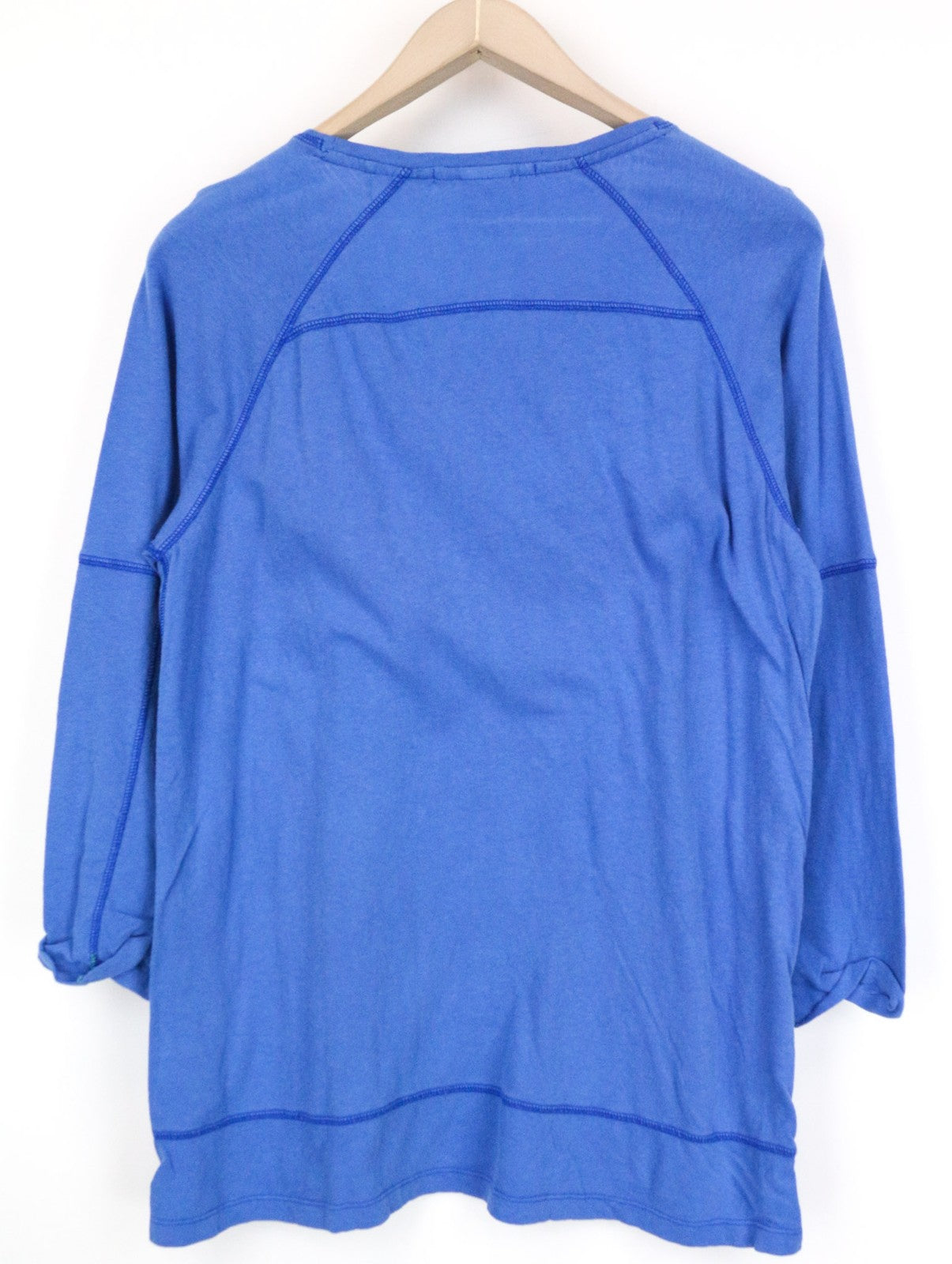 SCOTCH & SODA Ams Blauw Men's Tee S/M Blue 3/4 Sleeve Pullover Pocket Casual