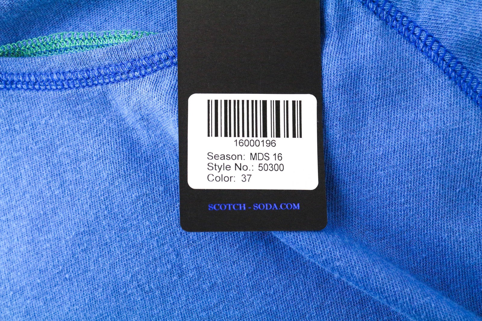 SCOTCH & SODA Ams Blauw Men's Tee S/M Blue 3/4 Sleeve Pullover Pocket Casual