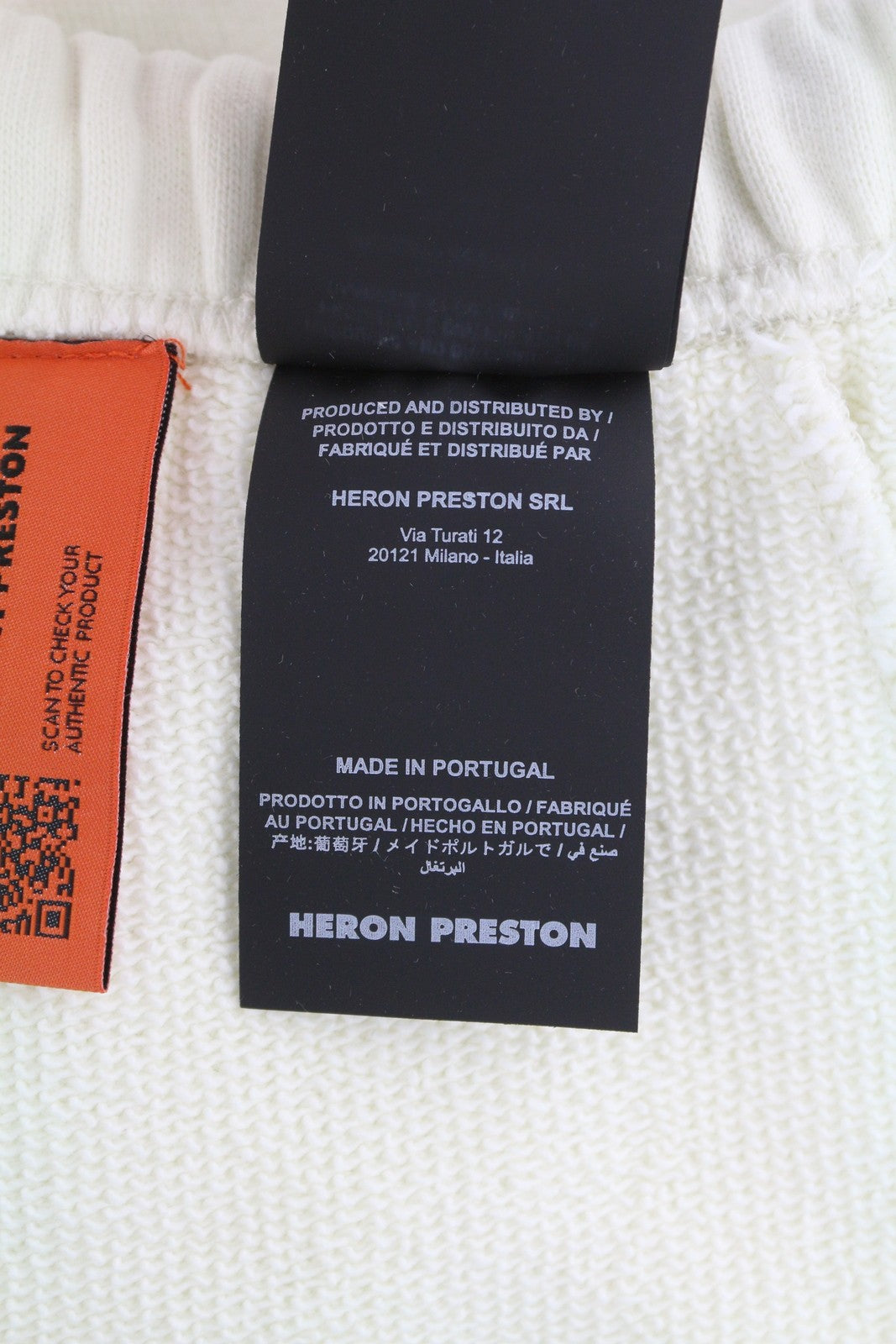 HERON PRESTON Real Estate Women Trousers S White Sweatpants Front Logo RRP€399