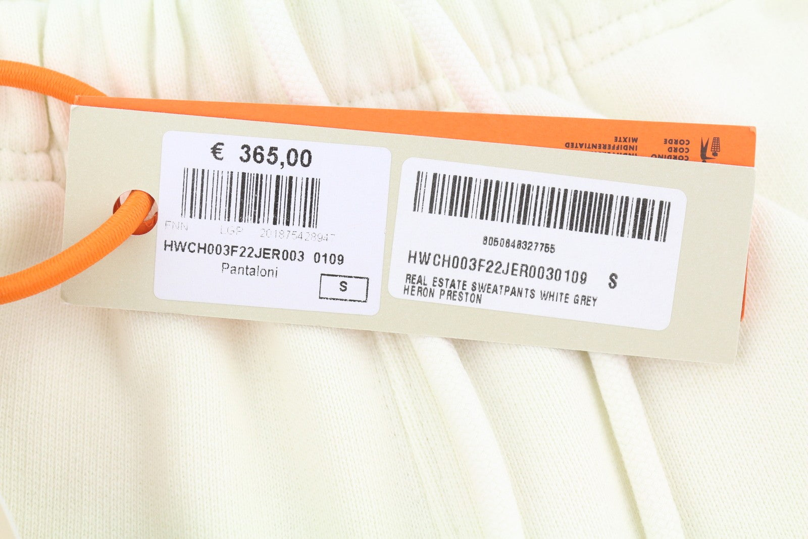 HERON PRESTON Real Estate Women Trousers S White Sweatpants Front Logo RRP€399