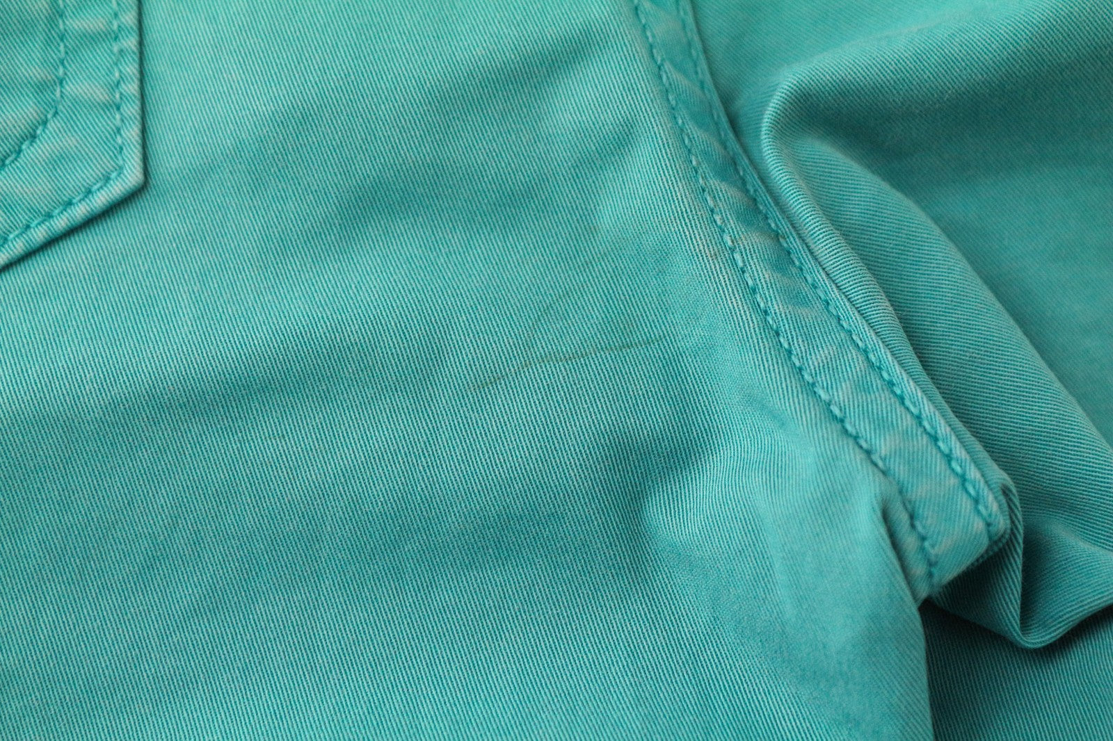 JACOB COHEN J711 Women Aqua Blue Slim Cotton Stretch Pants W25 Flat Front