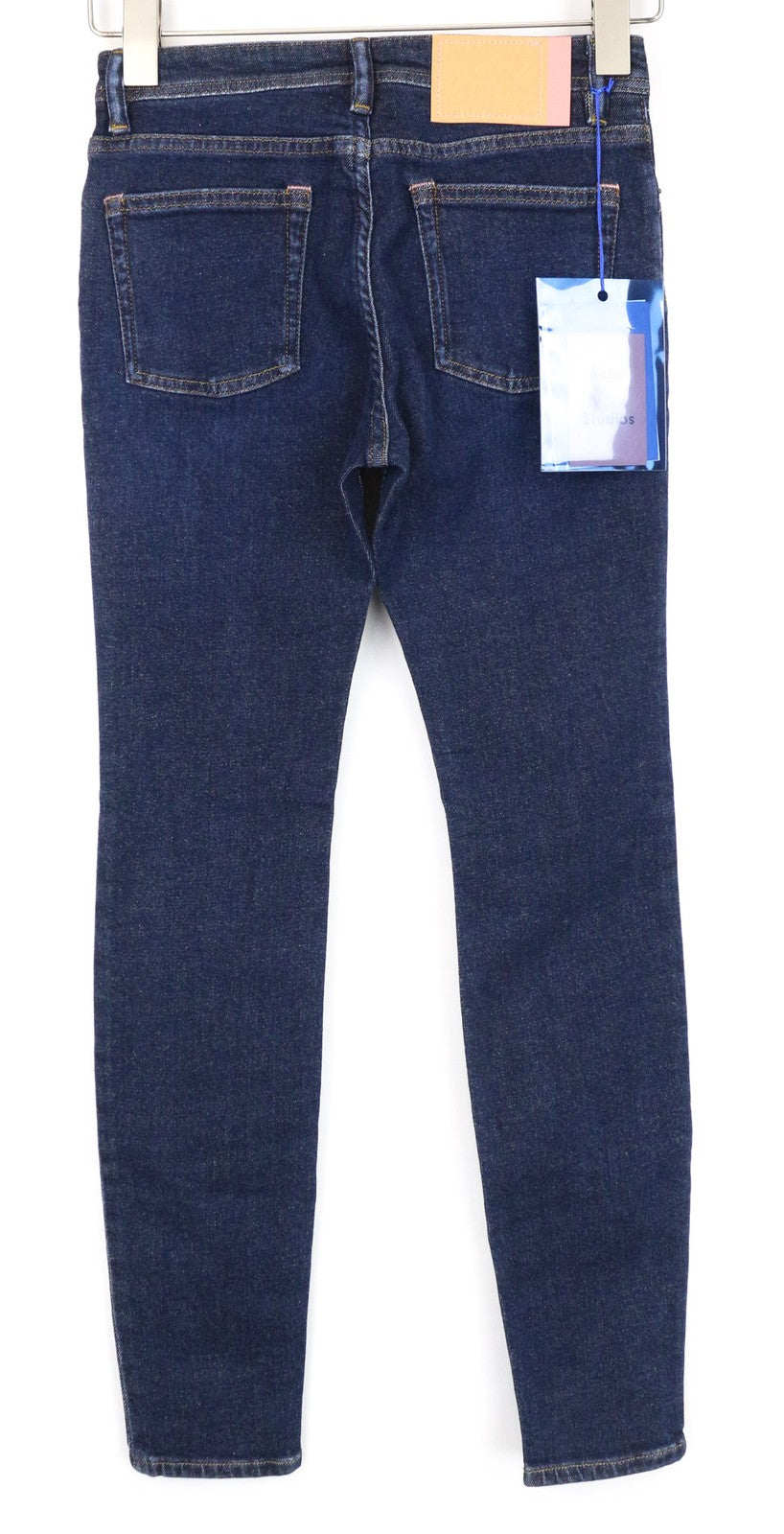 ACNE STUDIOS Climb Women's Dark Blue Skinny Fit Cotton Stretch Jeans W24/L32