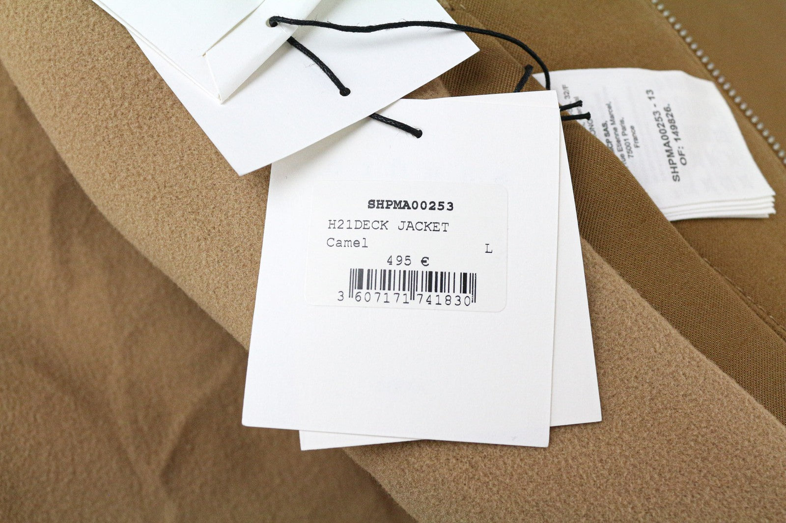 SANDRO Men's Camel Brown Cotton Hooded Casual Jacket L Single-Breasted Style