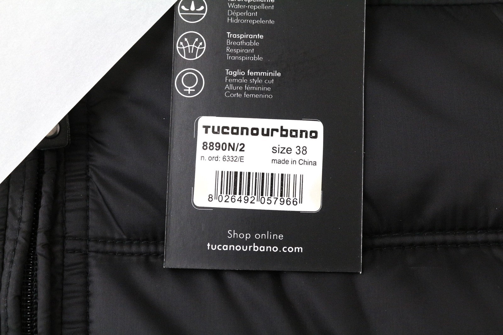 TUCANO URBANO Low Dan Women's IT38 Black Water-Repellent Breathable Moto Jacket