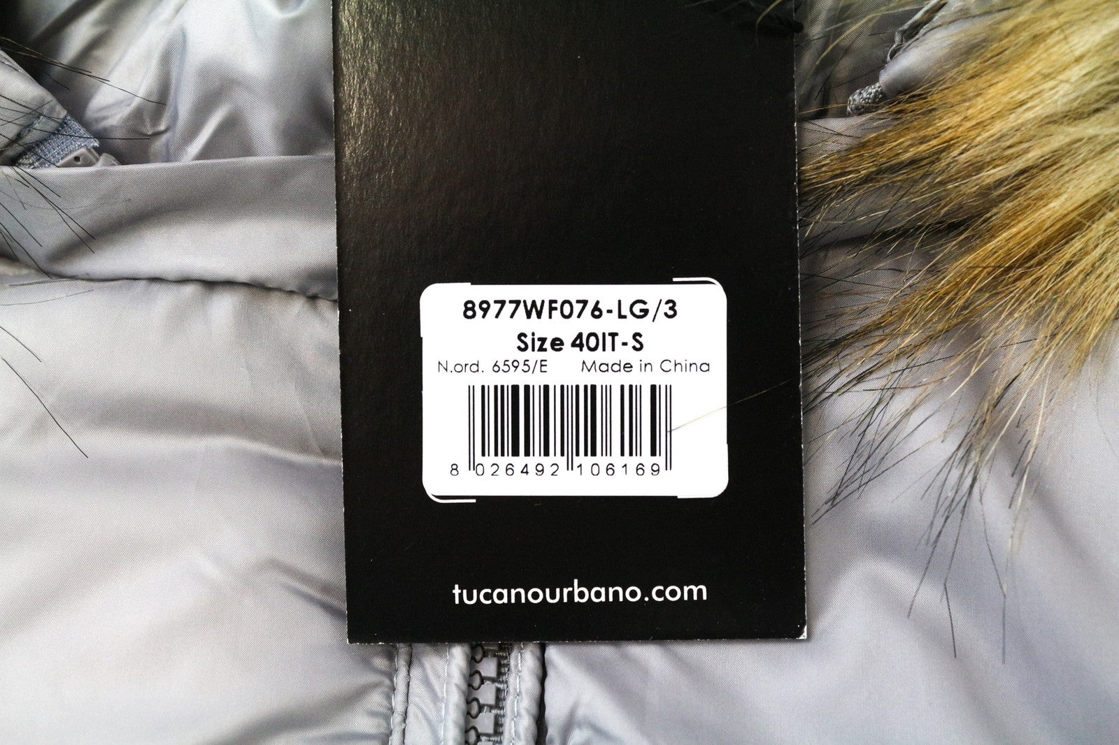 TUCANO URBANO Furbet Women's S Grey Windproof Water-Repellent Hooded Jacket