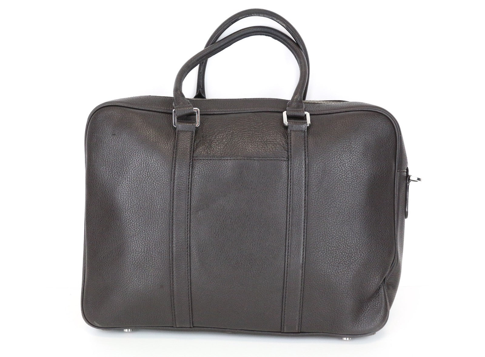 SUITSUPPLY Men's Brown Calf Leather OS Casual Travel Backpack with Detailing