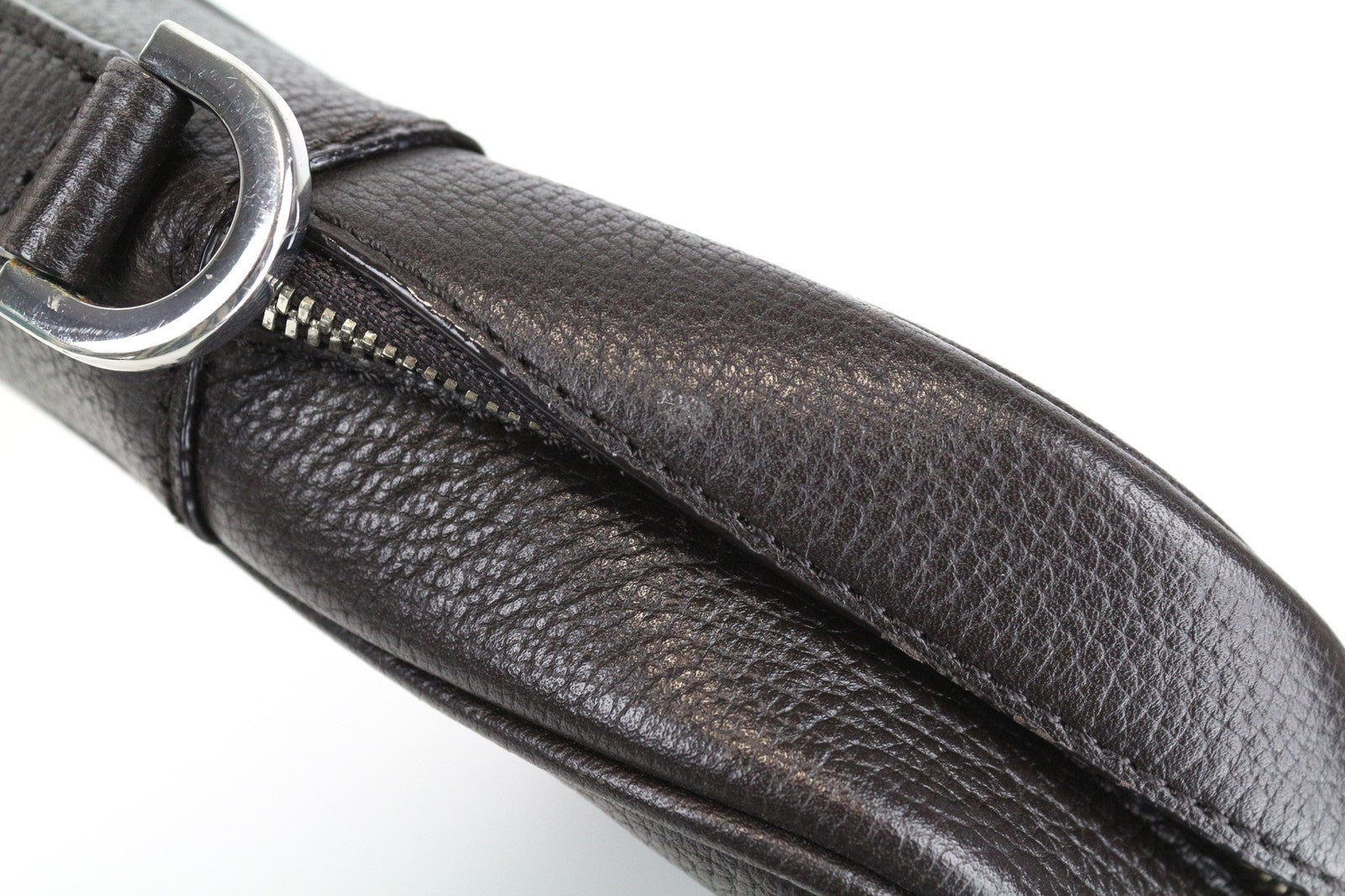 SUITSUPPLY Men's Brown Calf Leather OS Casual Travel Backpack with Detailing