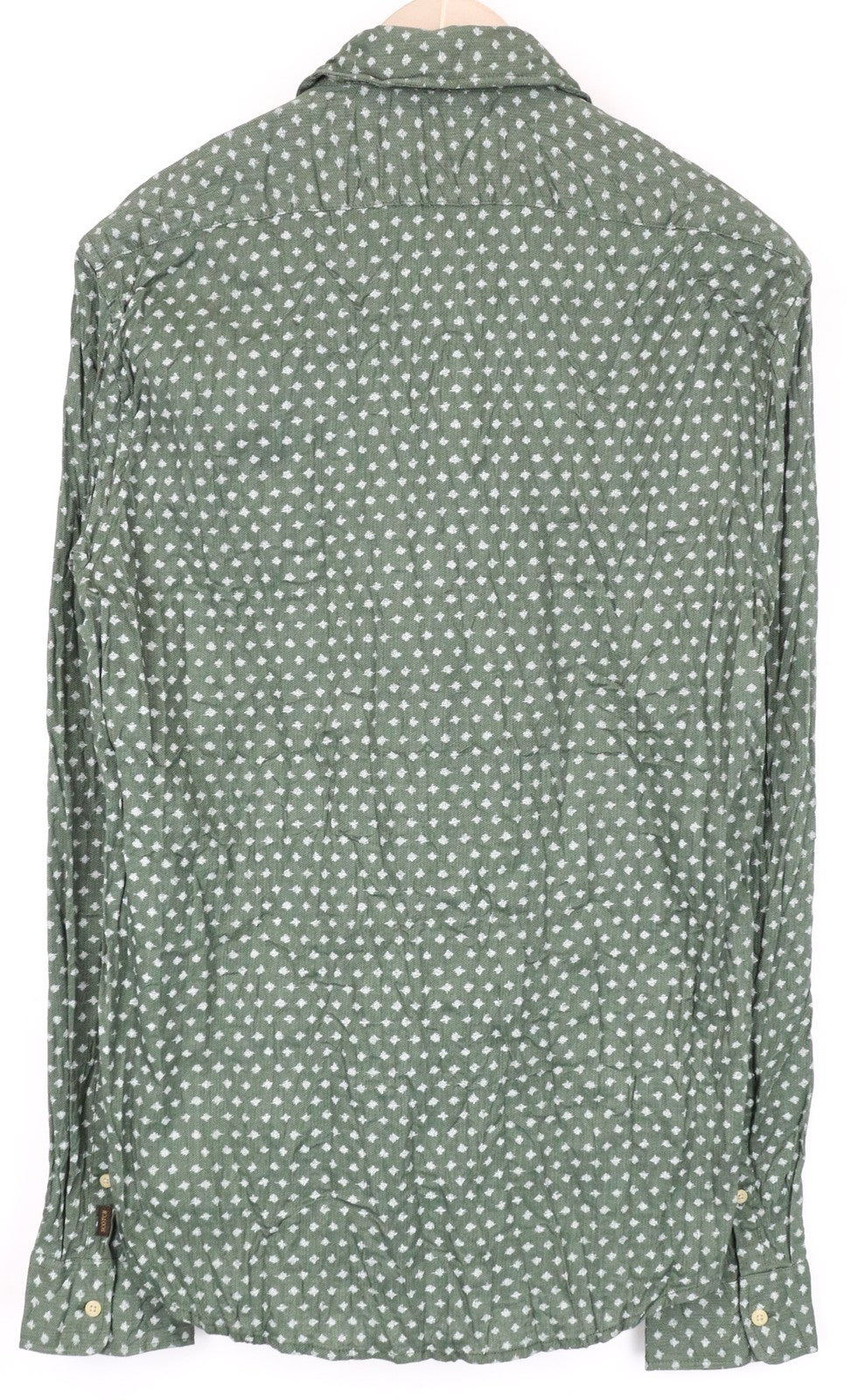 SCOTCH & SODA Men's ~S Moss Green Patterned Cotton Button Up Classic Shirt