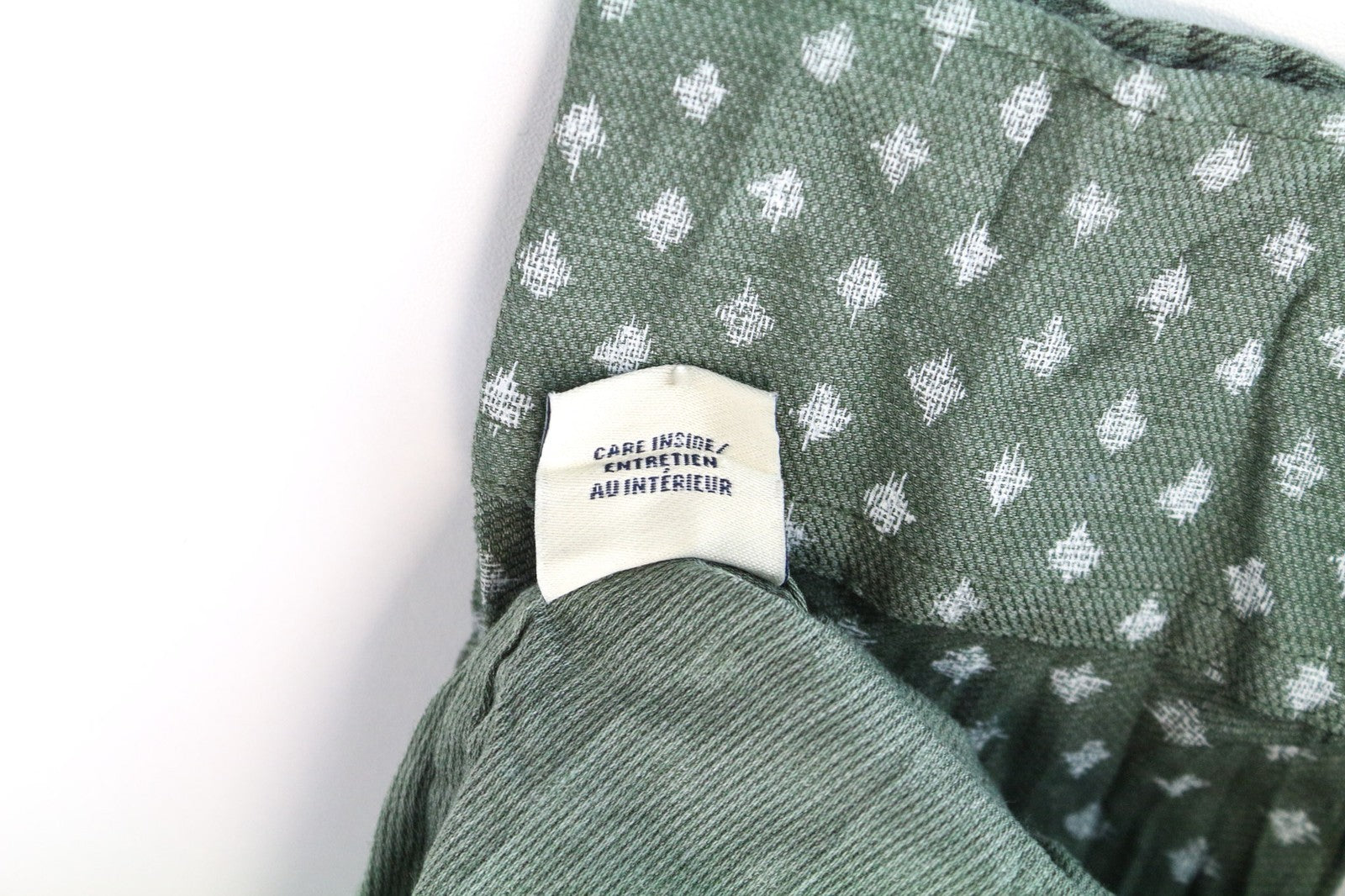 SCOTCH & SODA Men's ~S Moss Green Patterned Cotton Button Up Classic Shirt