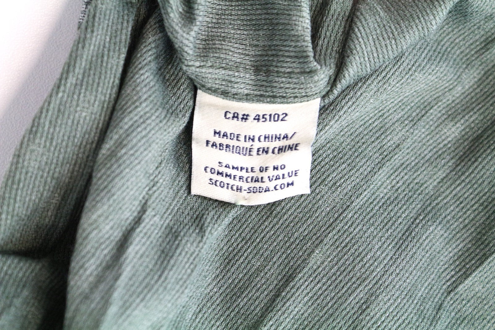 SCOTCH & SODA Men's ~S Moss Green Patterned Cotton Button Up Classic Shirt