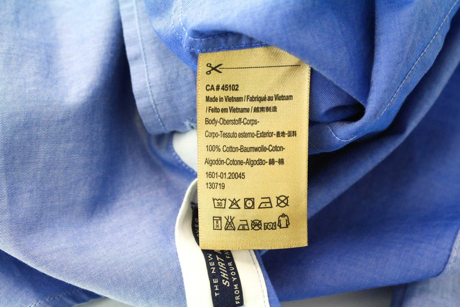 SCOTCH & SODA Men's S Blue Melange Pure Cotton Slim Button Up Fitted Shirt