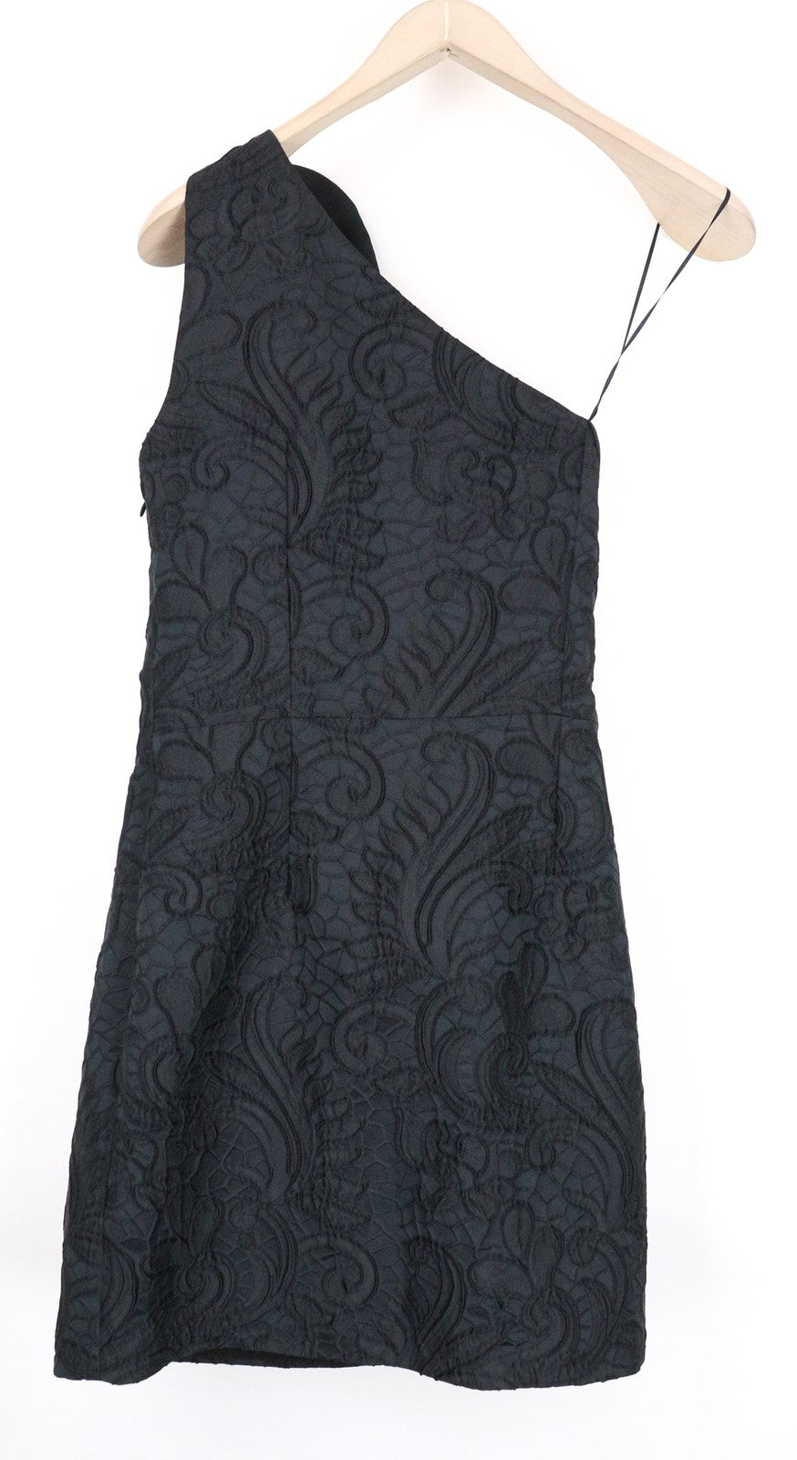 CHRISTIAN PELIZZARI Women's IT46 Black Embroidered Off-Shoulder Ruffled Dress