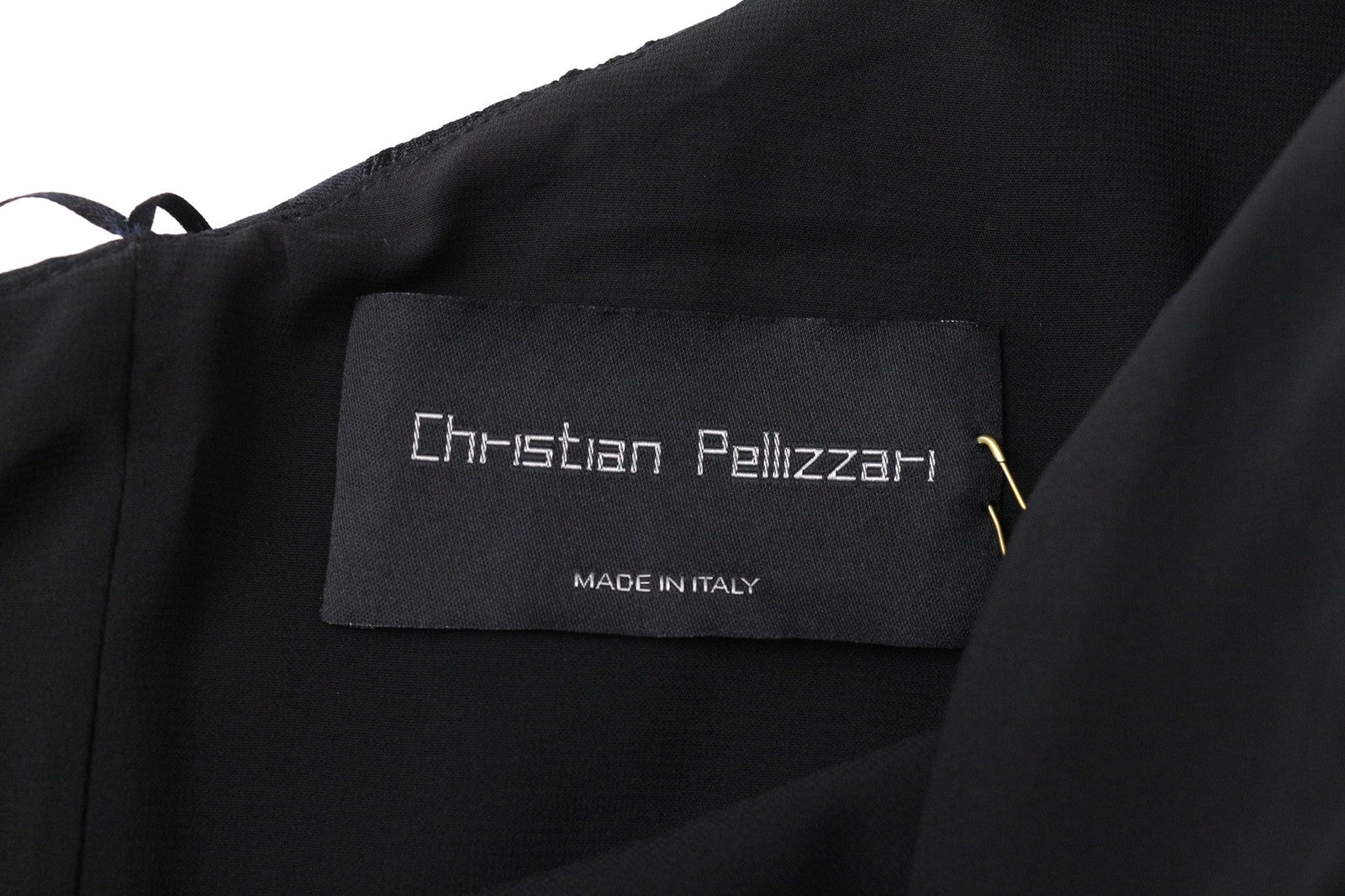 CHRISTIAN PELIZZARI Women's IT46 Black Embroidered Off-Shoulder Ruffled Dress