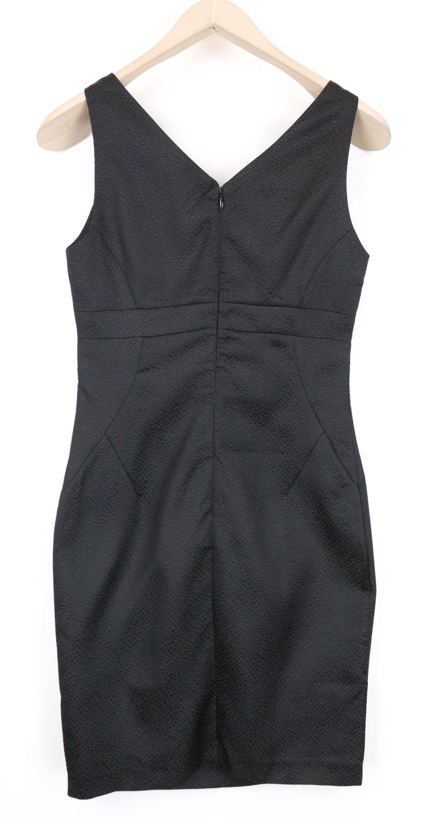 STEFANEL Women's EU34 Black Sleeveless Bodycon Short Classic V-Neck Dress