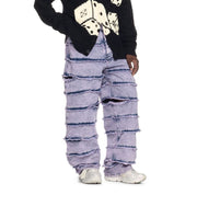 OFF-WHITE c/o VIRGIL ABLOH Punk Striped Straight Men Jeans W33 Cut-Out RRP€999