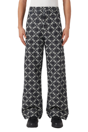 OFF-WHITE c/o VIRGIL ABLOH Men Jeans W33 Arrow Jacquard Straight Blue RRP£1090