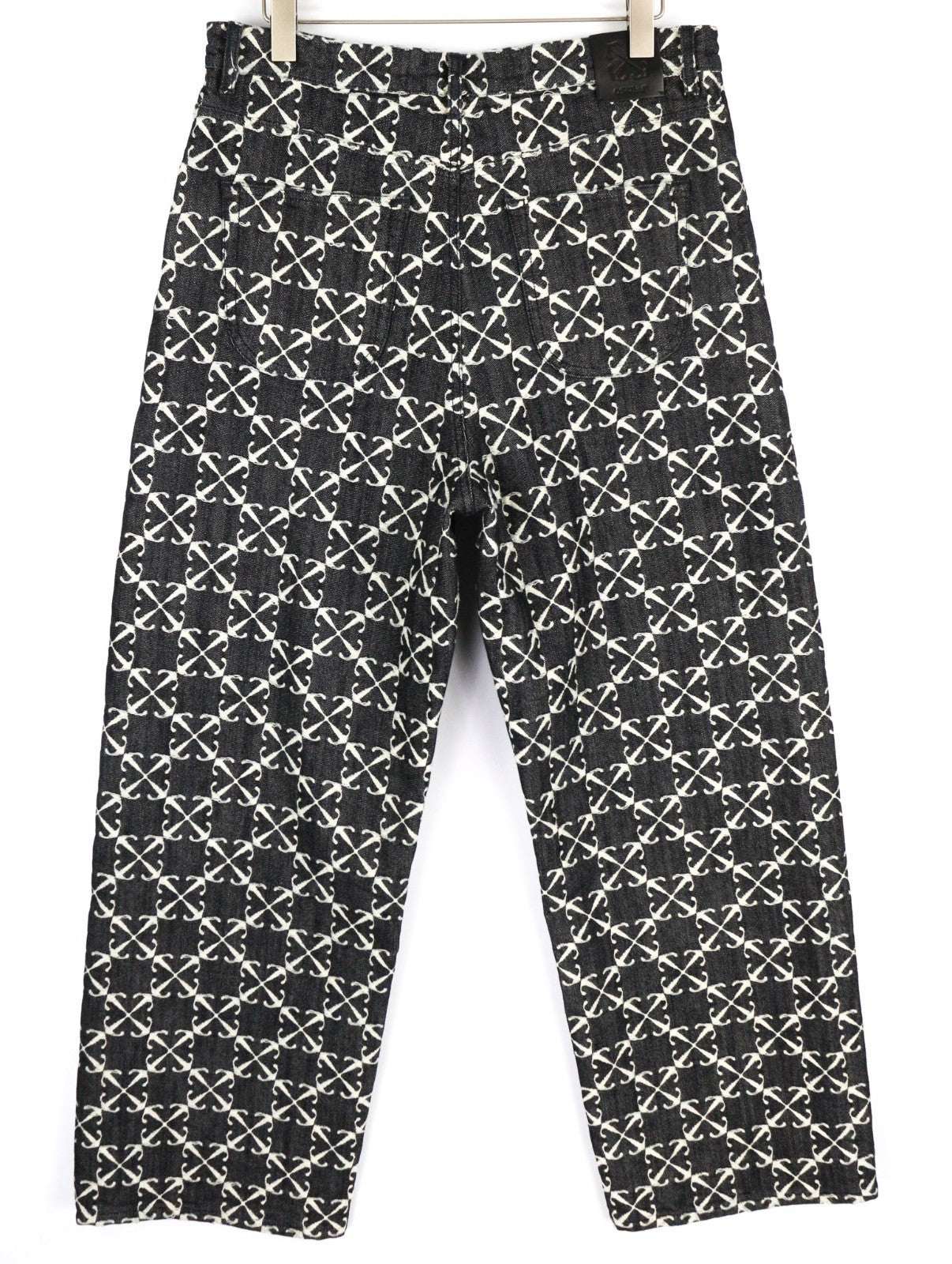 OFF-WHITE c/o VIRGIL ABLOH Men Jeans W33 Arrow Jacquard Straight Blue RRP£1090