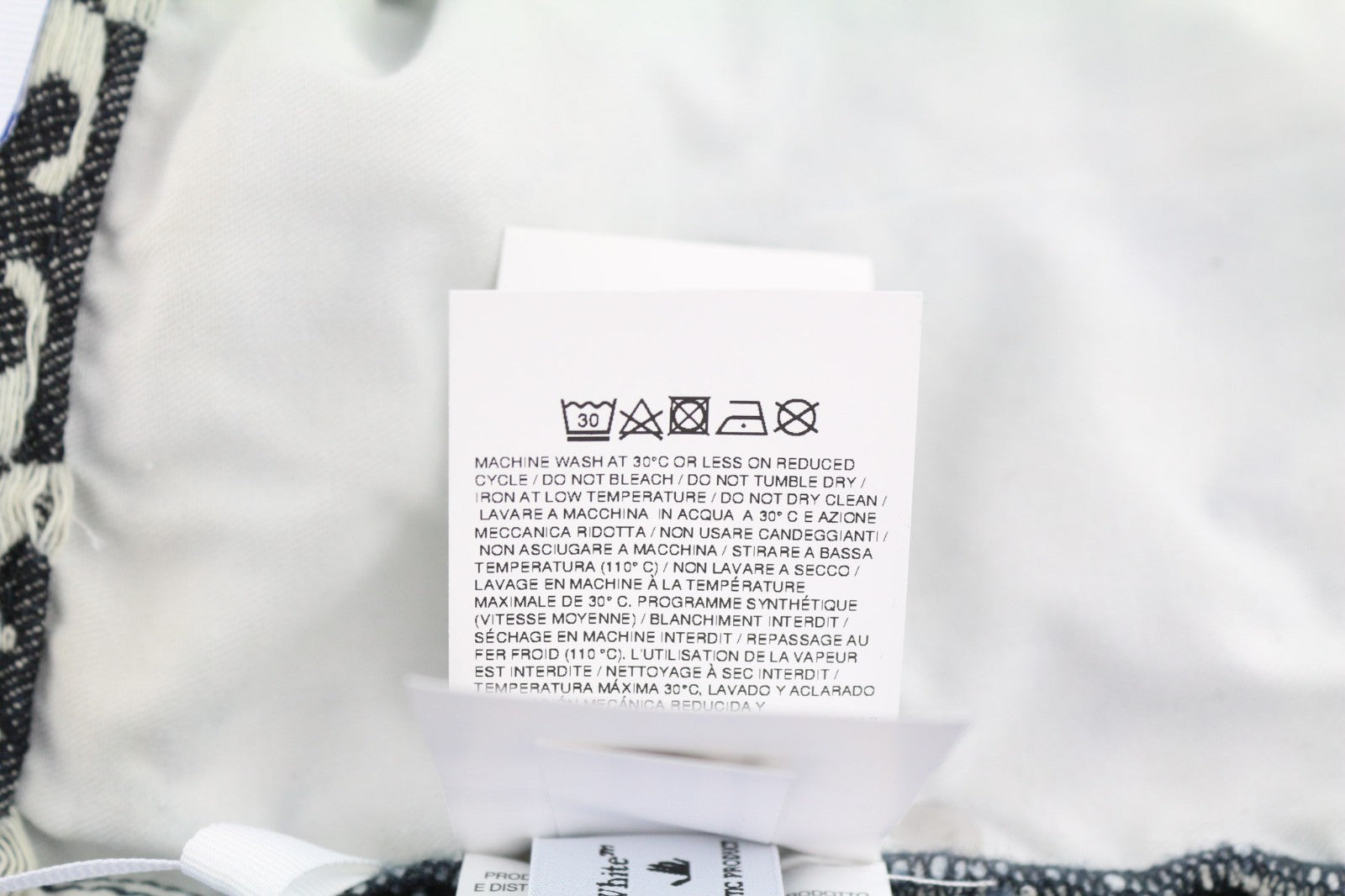 OFF-WHITE c/o VIRGIL ABLOH Men Jeans W33 Arrow Jacquard Straight Blue RRP£1090