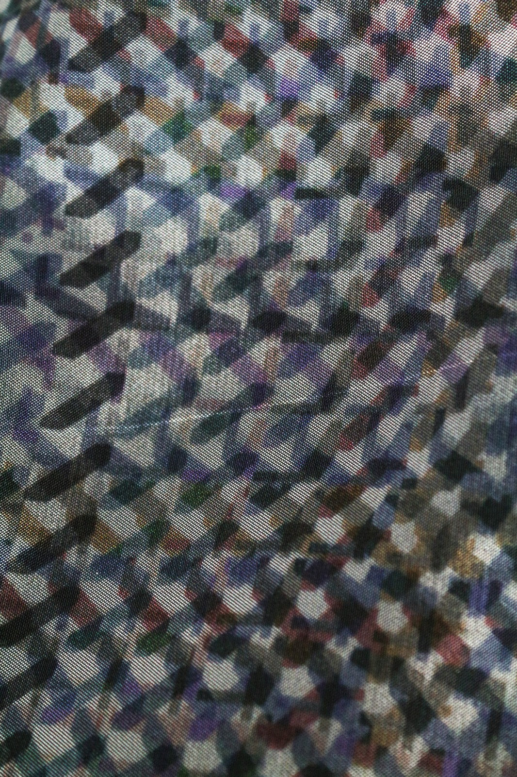 EMPORIO ARMANI Women's IT44/UK12 Grey Pleated Bubble Mini Skirt Lined Patterned