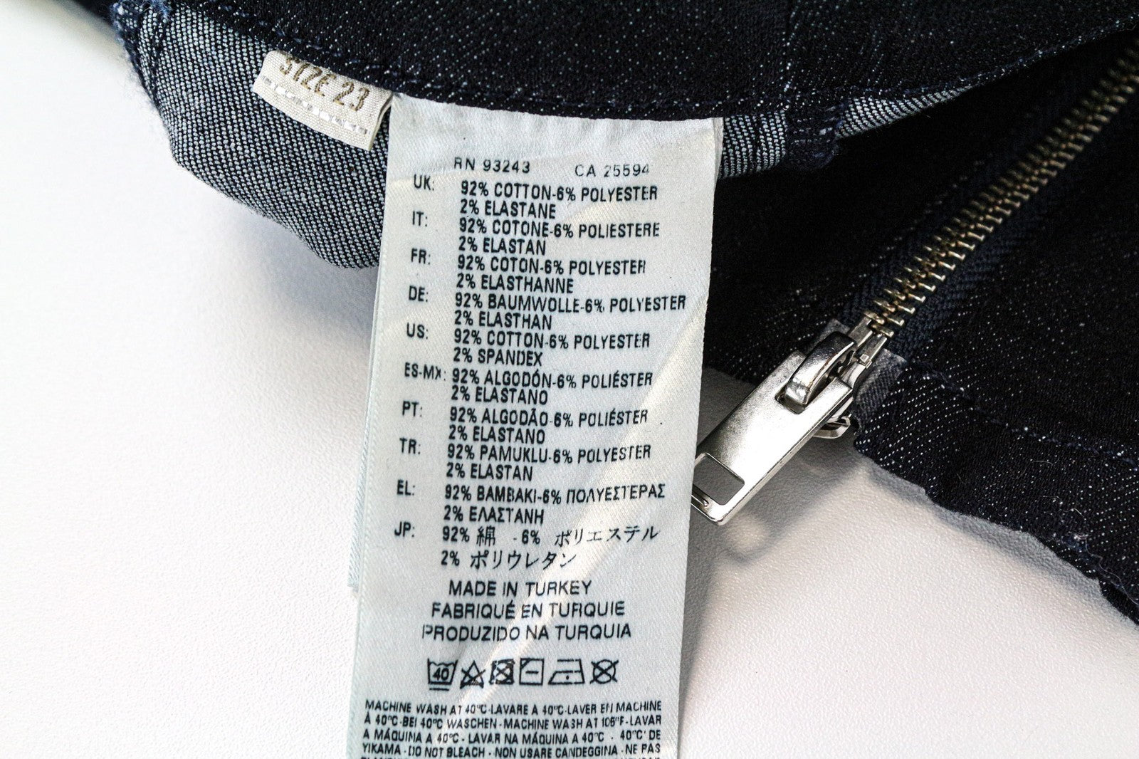 DIESEL DE-TRAX GONNA 0EALB Women's W23 Blue Denim-Like Zipped Pencil Skirt