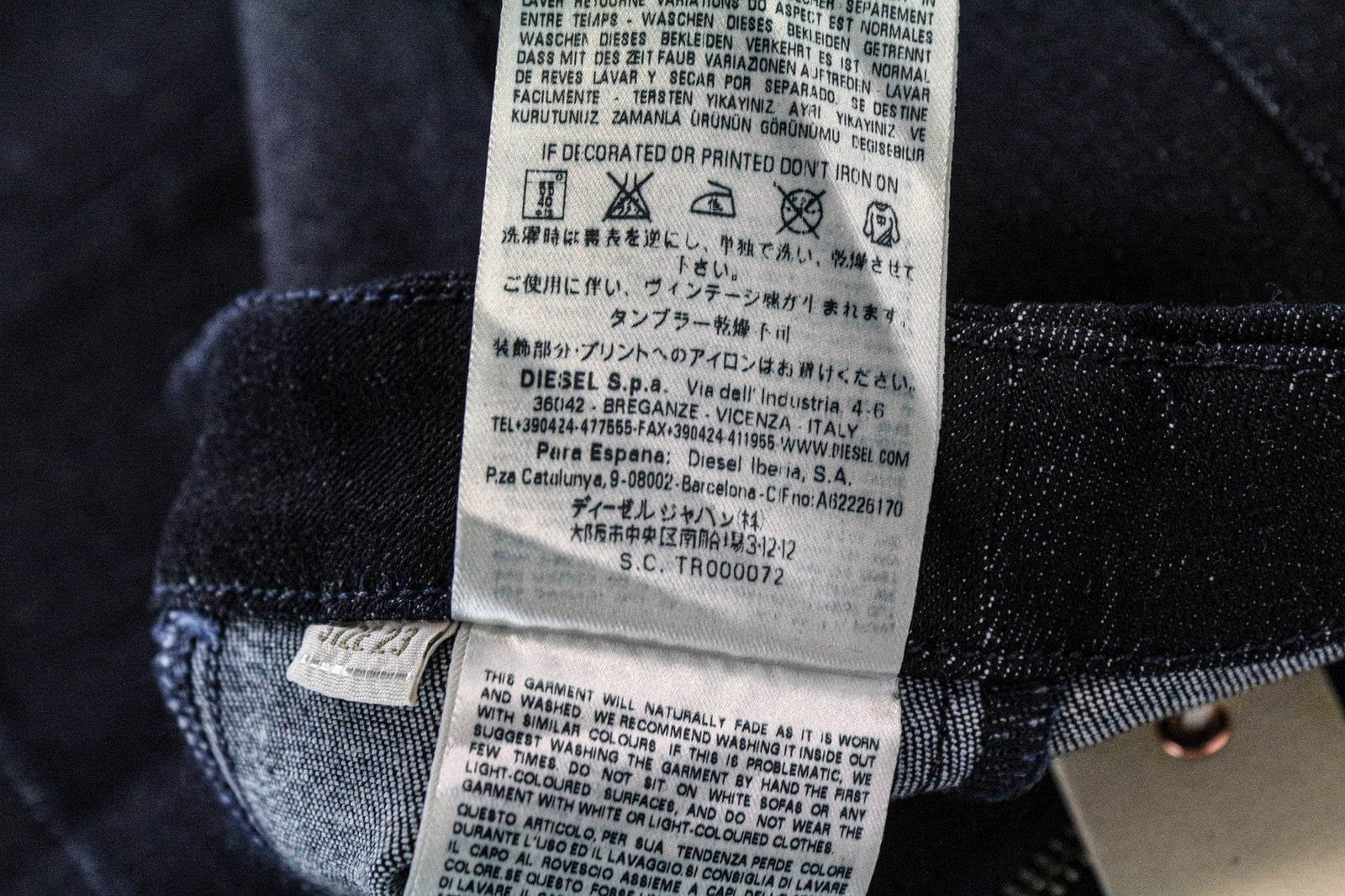 DIESEL DE-TRAX GONNA 0EALB Women's W23 Blue Denim-Like Zipped Pencil Skirt