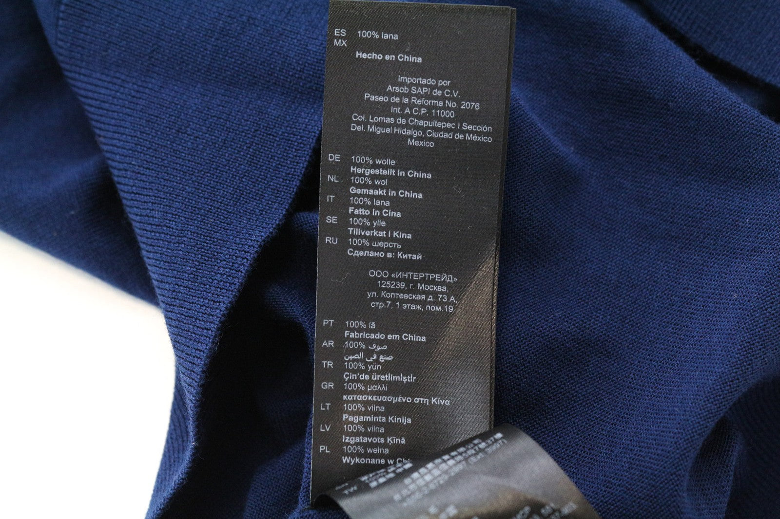 SANDRO Men's XS Navy Blue Slim Pure Wool Sweater Crew Neck Knit Jumper