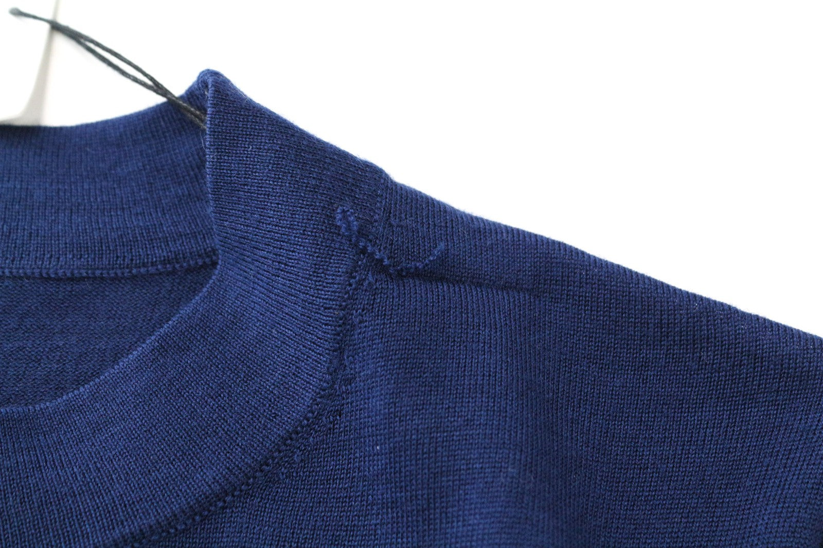 SANDRO Men's XS Navy Blue Slim Pure Wool Sweater Crew Neck Knit Jumper