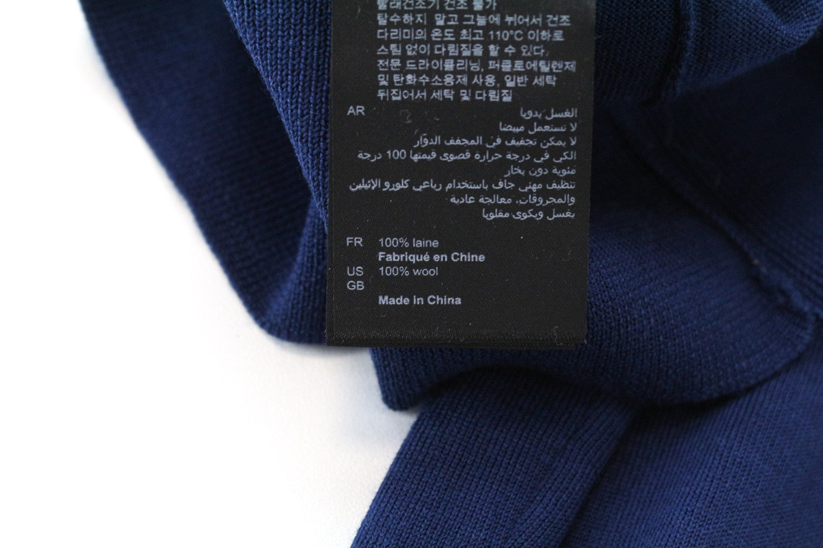 SANDRO Men's XS Navy Blue Slim Pure Wool Sweater Crew Neck Knit Jumper