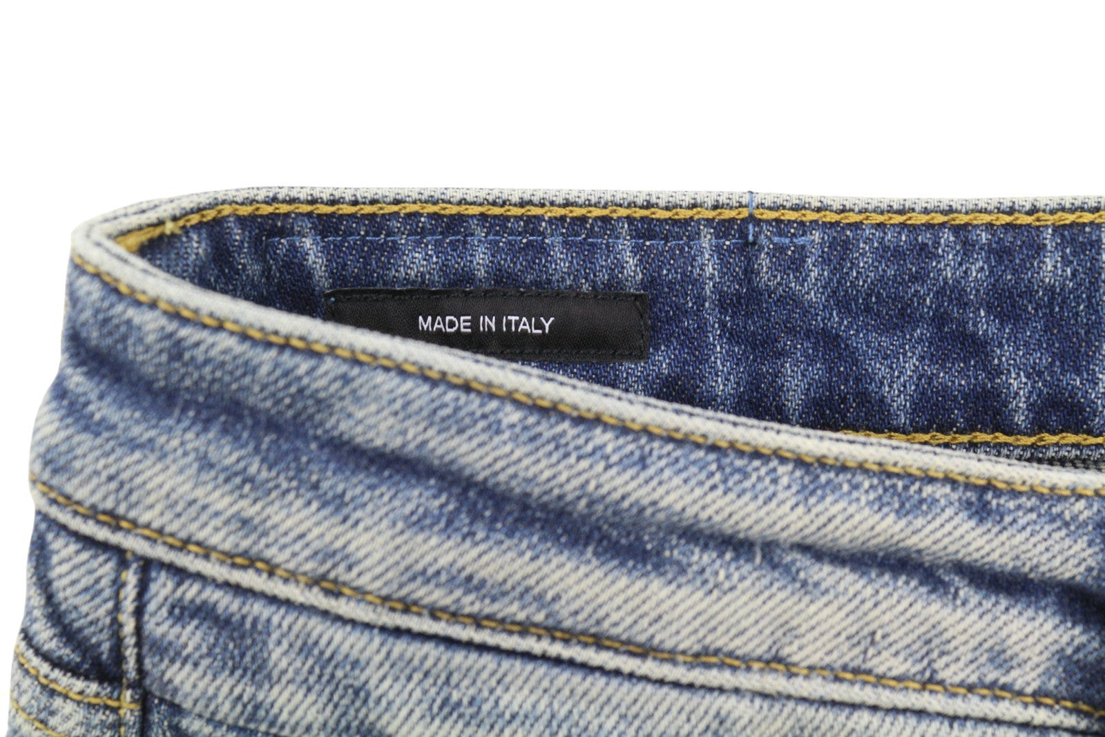 R13 Boy Straight Women Jeans 27 Blue Stretch Faded Distress Ankle Cropped Denim