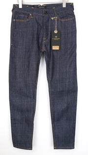 MAISON SCOTCH Women's W27 Dark Blue Non-Stretch Carrot Slim Jeans Buttoned