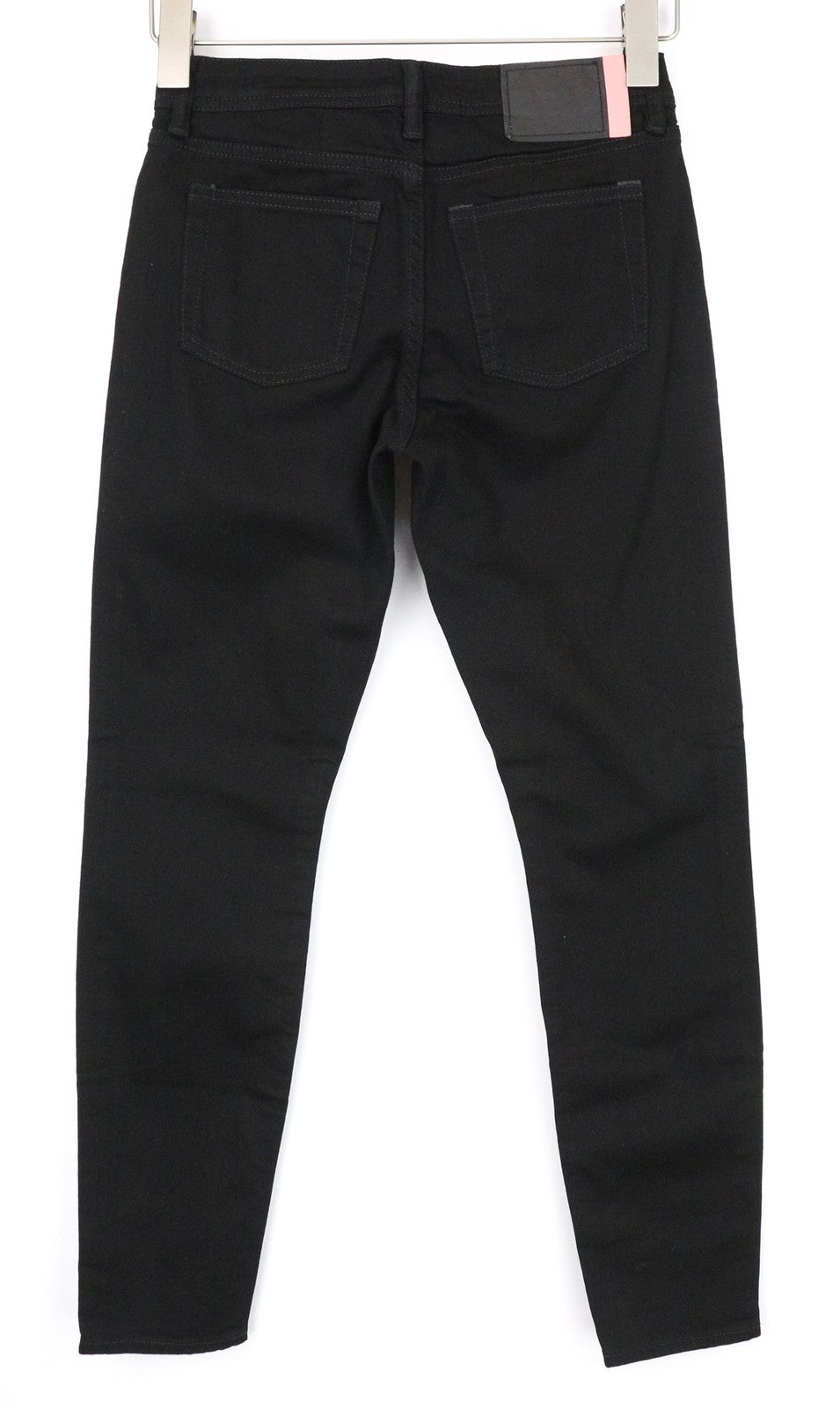 ACNE STUDIOS Women's W25/L32 Black Denim Skinny Stretch Classic Fitted Jeans