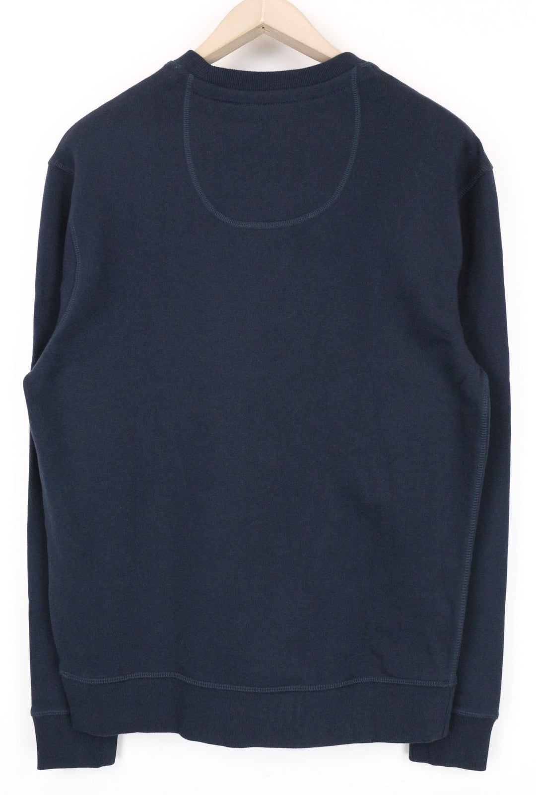 JACK WILLS Men's Sweatshirt S Navy Blue Crew Neck Cotton Jersey Fleece Pullover