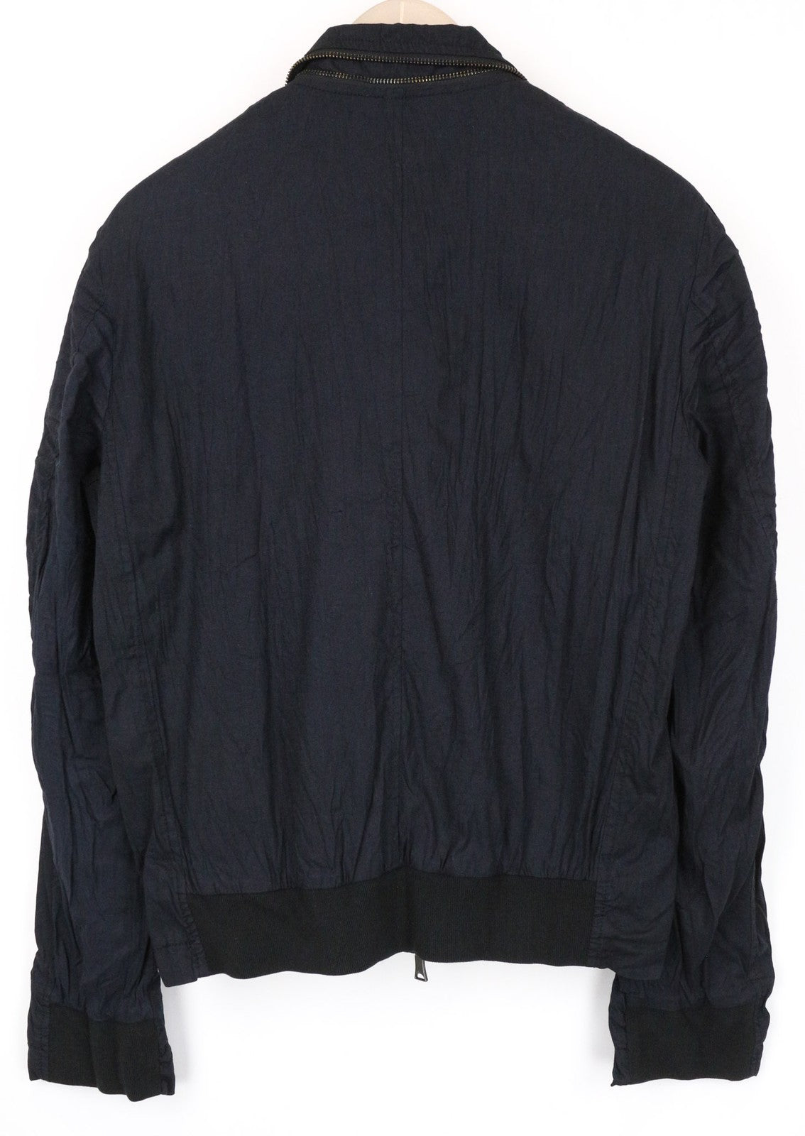 RICHMOND Men's Jacket IT48 Black Cotton Blend Lightweight Designer Windbreaker