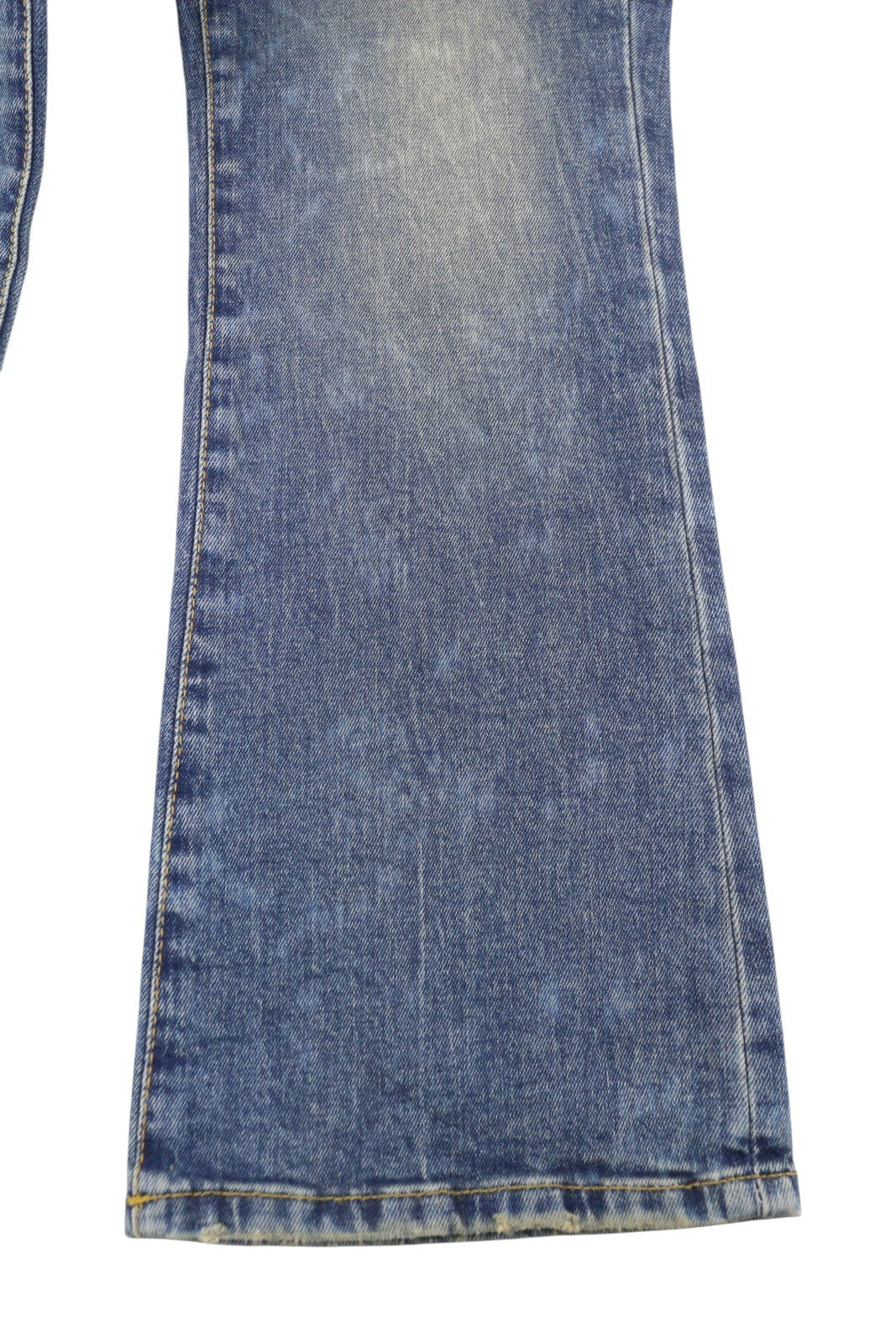 R13 Kick Fit Women Jeans 29 Kelly Stretch Washed Faded Ankle Cropped RRP€699