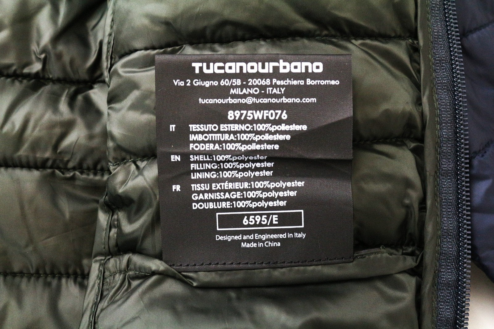 TUCANO URBANO Lot Pack Women's Jacket XS Quilted Puffer Blue Motorcycle Lined