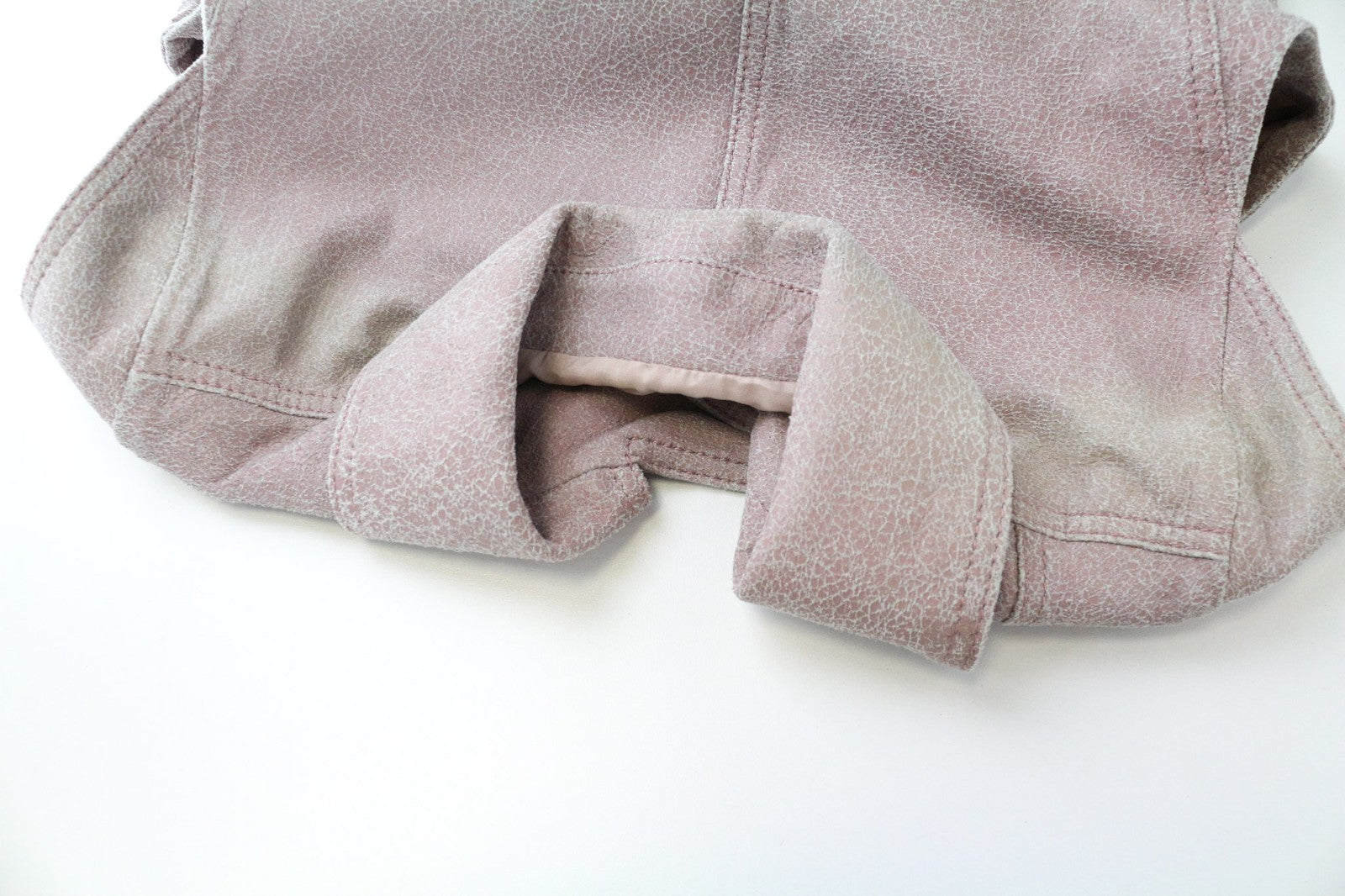 DIESEL Women's  XS Pink Sleeveless Lambskin Leather Vest with Belted Waist