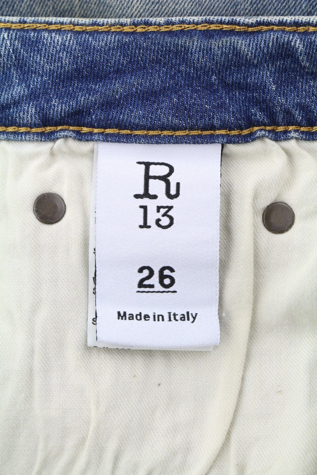 R13 Kick Fit Women Jeans 26 Kelly Stretch Washed Faded Ankle Length RRP€699