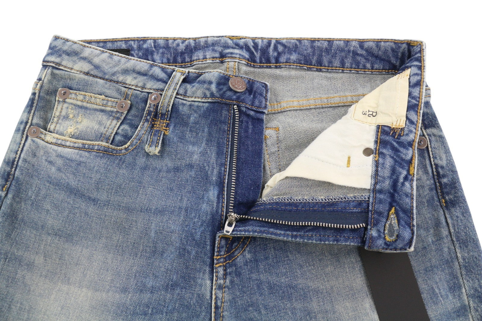 R13 Kick Fit Women Jeans 28 Kelly Stretch Washed Faded Ankle Length RRP€699