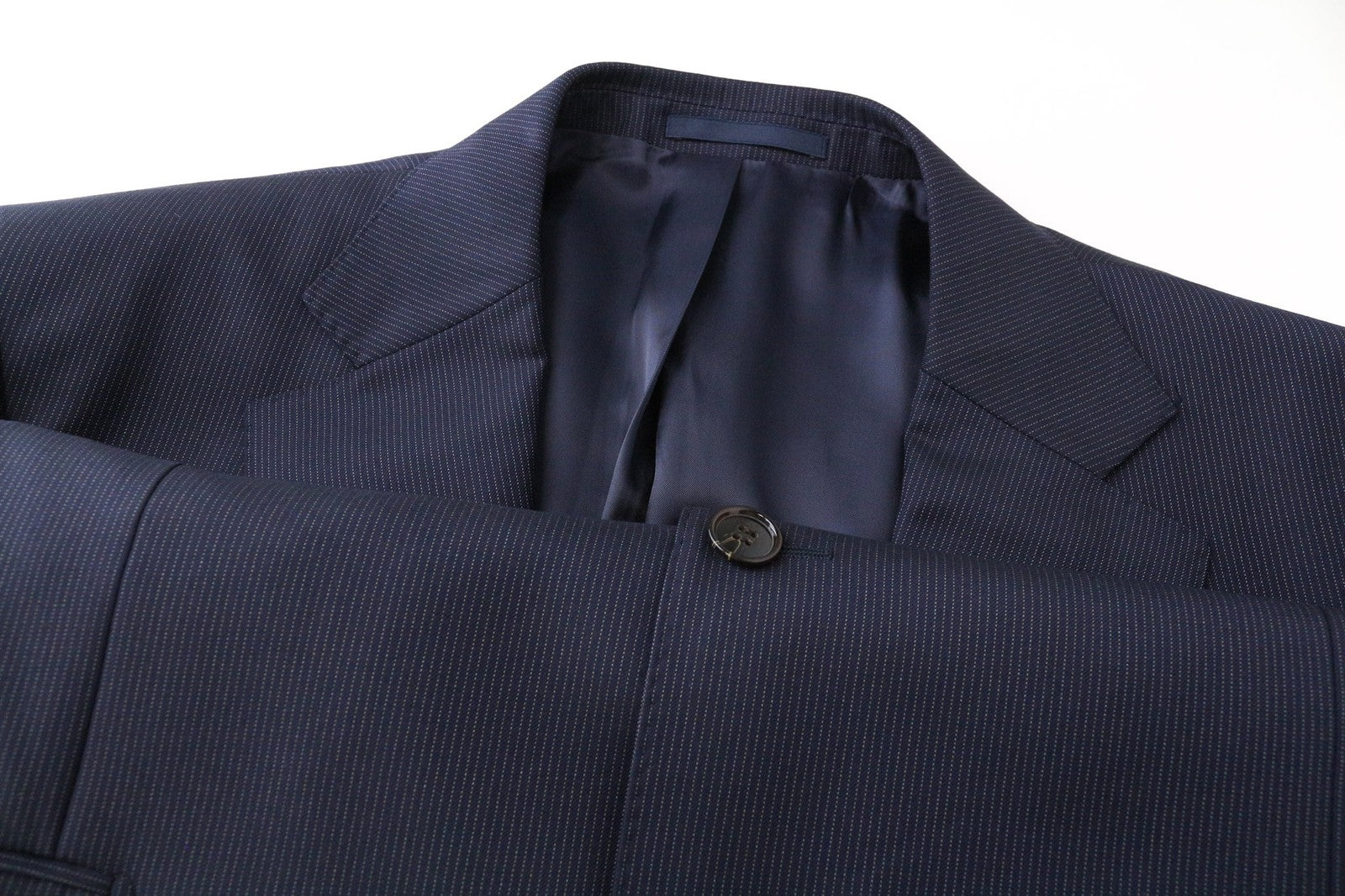 SUITSUPPLY Napoli Men's Blazer UK46L Navy Blue Pure Wool S110s Striped Classic