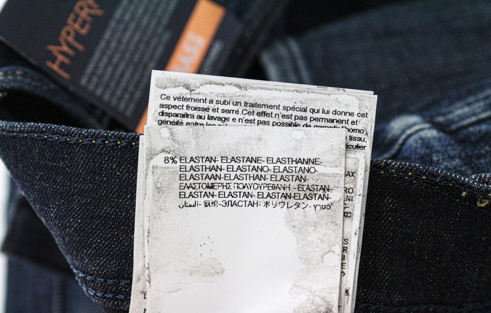 REPLAY Anbass Men's Jeans W28/L32 Dark Blue Slim Stretch Hyperflex+ Zipper Fly