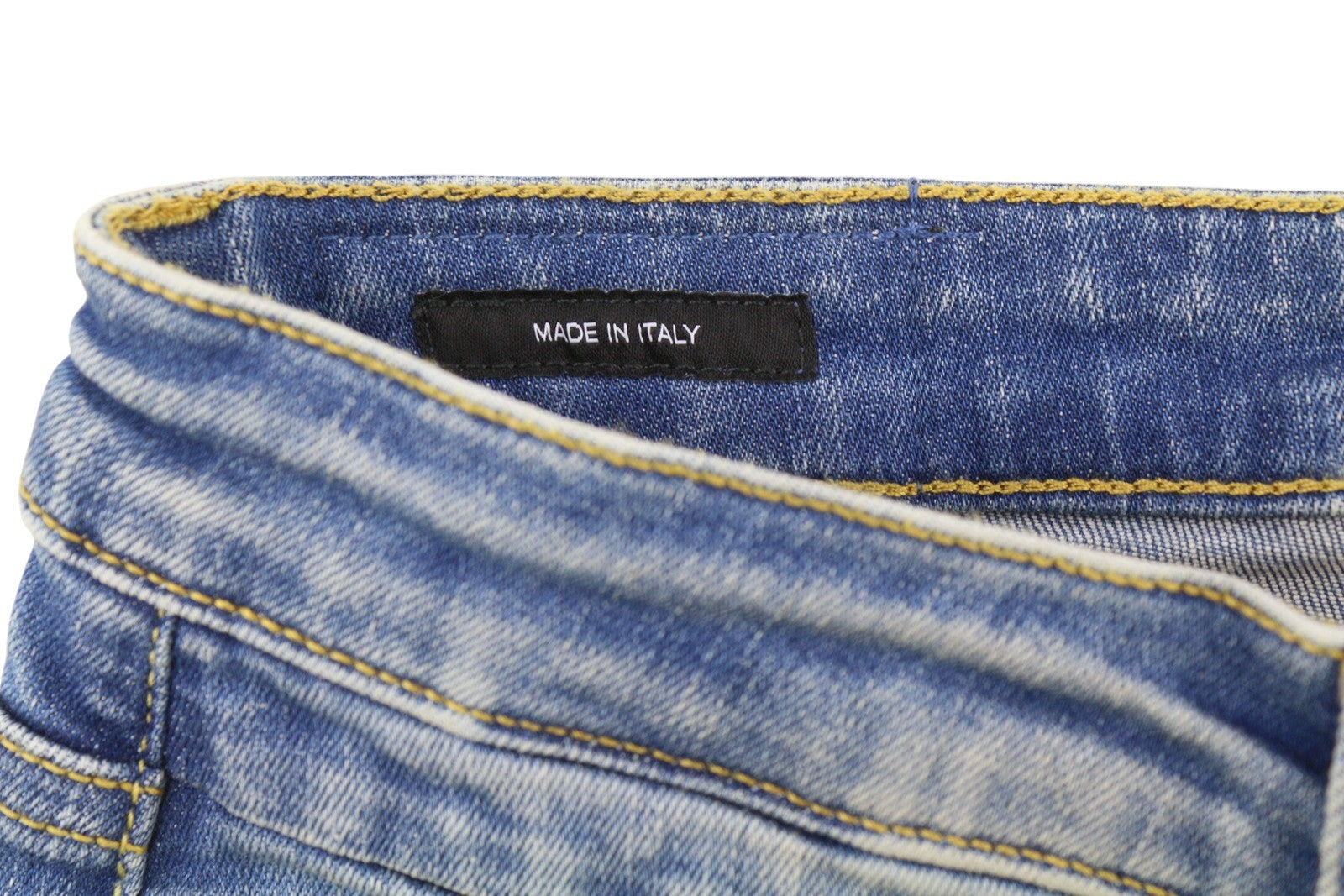 R13 Boy Skinny Women Jeans 27 Blue Washed Faded Ankle Length Cropped Distress